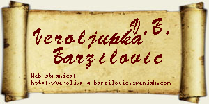 Veroljupka Barzilović vizit kartica
